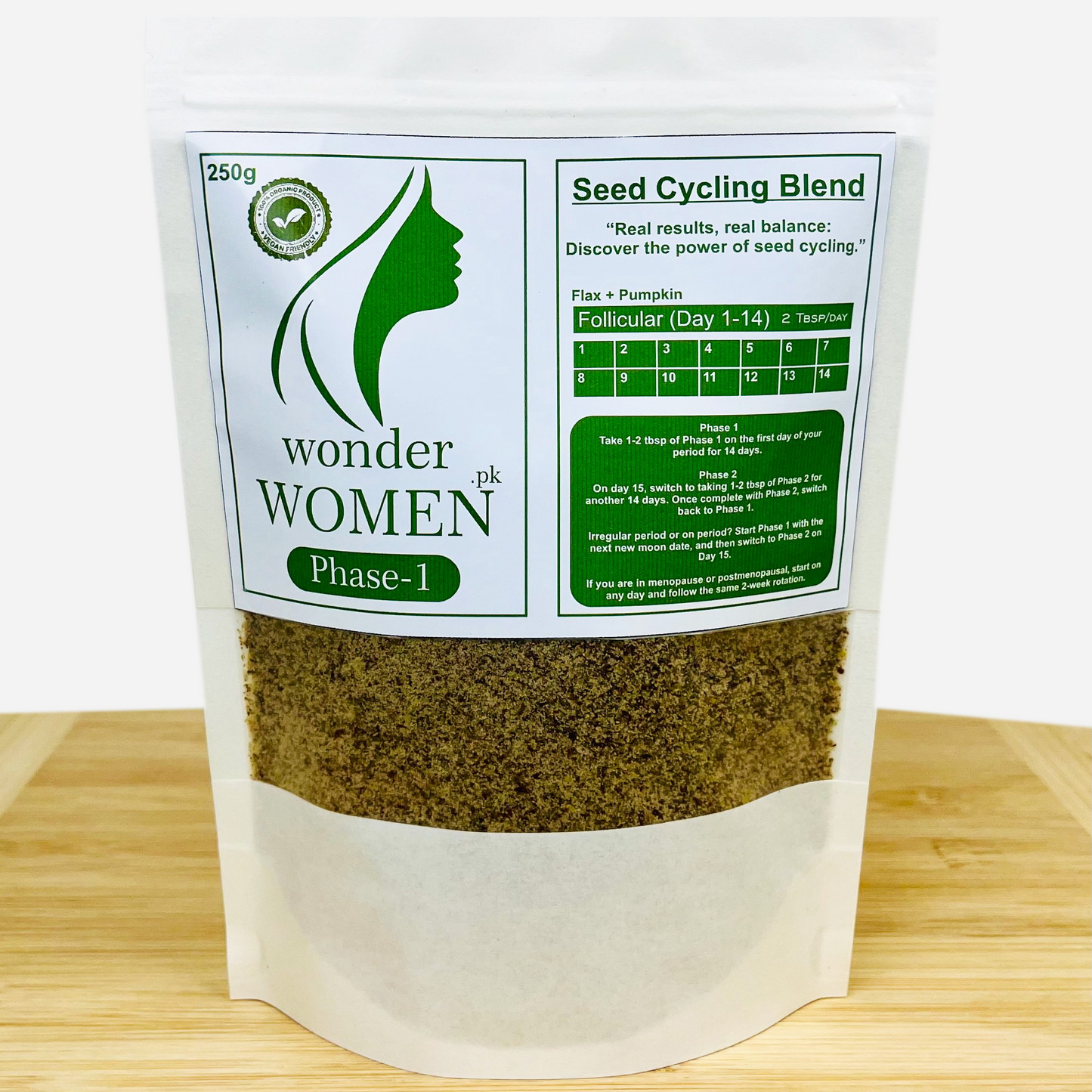 Seed Cycling Blend (Sesame + Sunflower + Flax + Pumpkin)