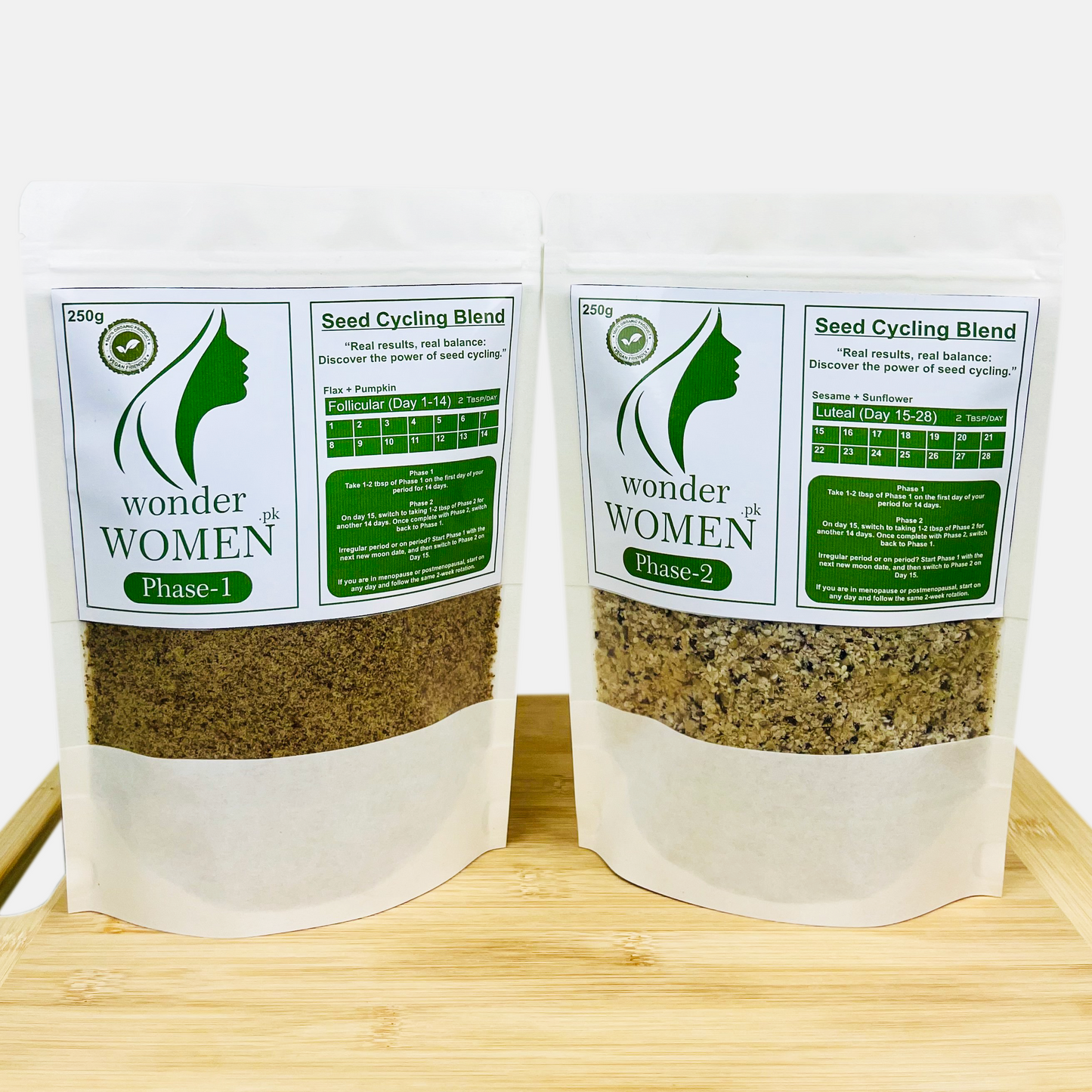 Seed Cycling Blend (Sesame + Sunflower + Flax + Pumpkin)